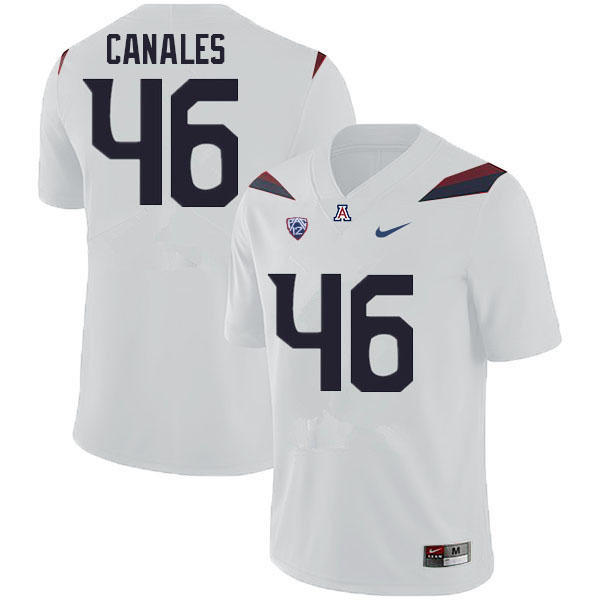 Men #46 Thor Canales Arizona Wildcats College Football Jerseys Sale-White